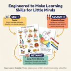 Little Scholars | 200 Educational Posters + 200 Colouring Pages For 3-6 Years Kids
