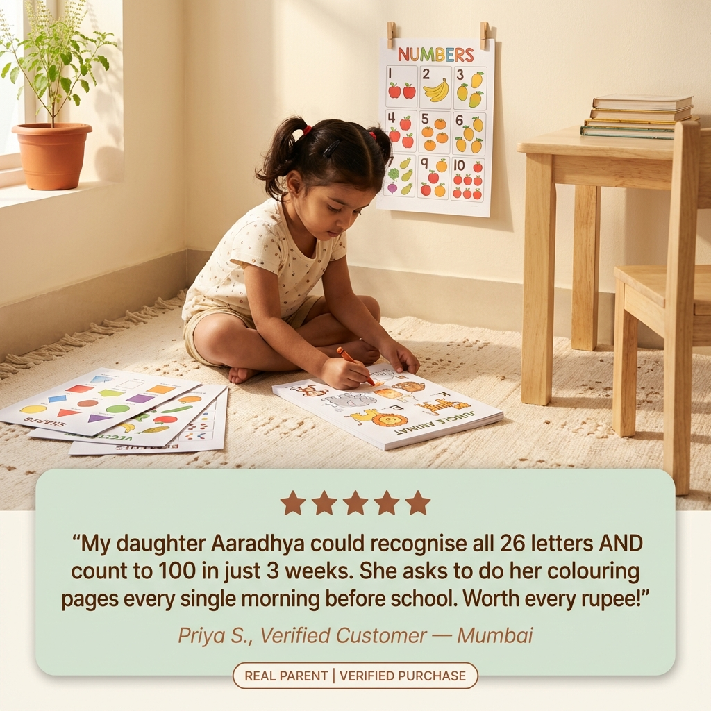 Little Scholars | 200 Educational Posters + 200 Colouring Pages For 3-6 Years Kids