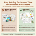 Little Scholars | 200 Educational Posters + 200 Colouring Pages For 3-6 Years Kids